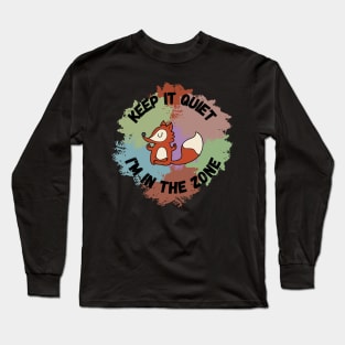 Meditating Fox "Keep it quiet" Long Sleeve T-Shirt